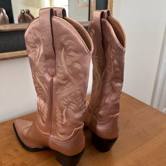 Jeffrey Campbell by Free People Dagget Western Boots in Dusty Rose/ Taupe - Picture 3 of 8